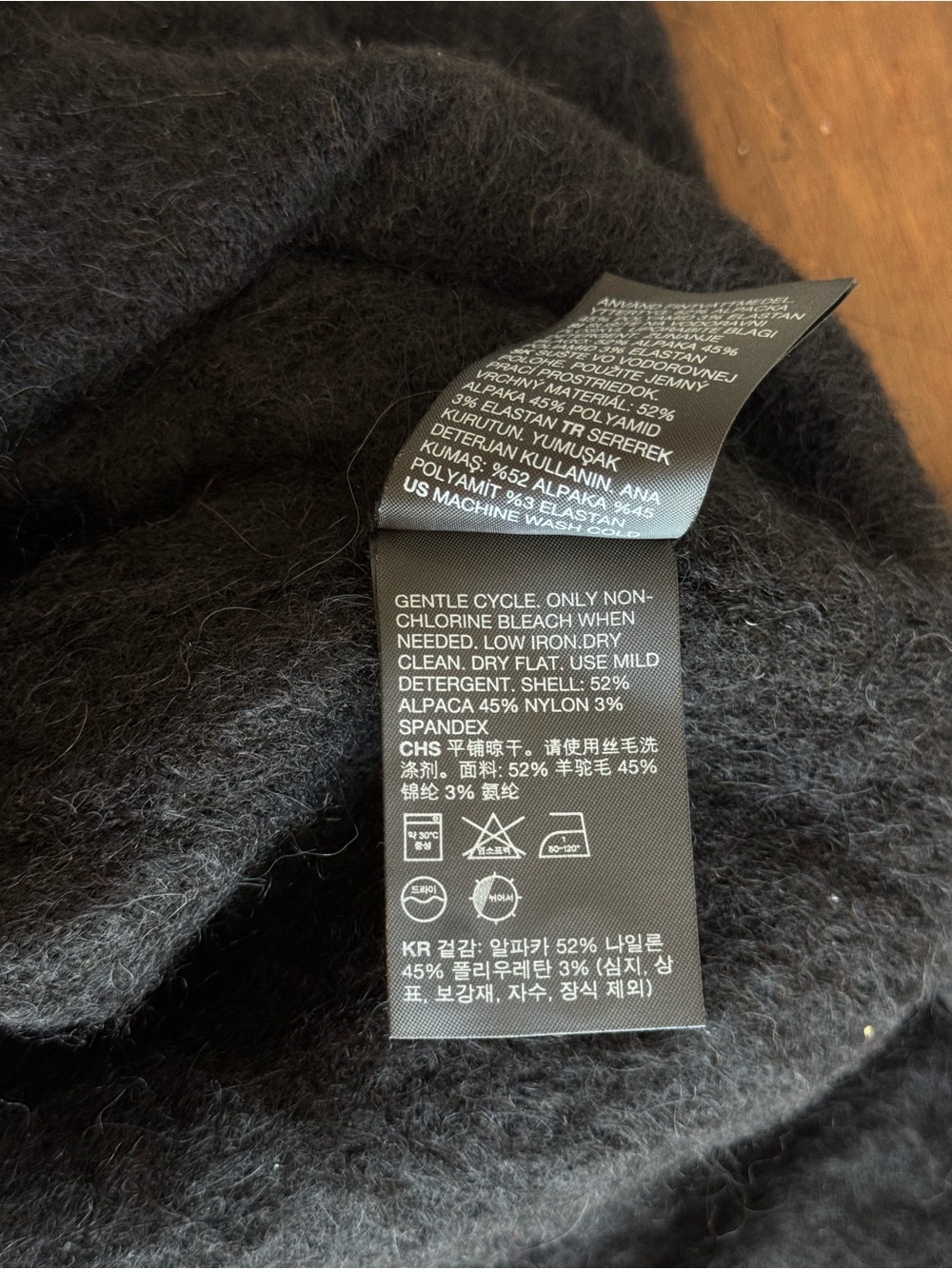 & Other Stories alpaca blend black Crewneck Button-Front Cardigan - Picture 9 of 14
